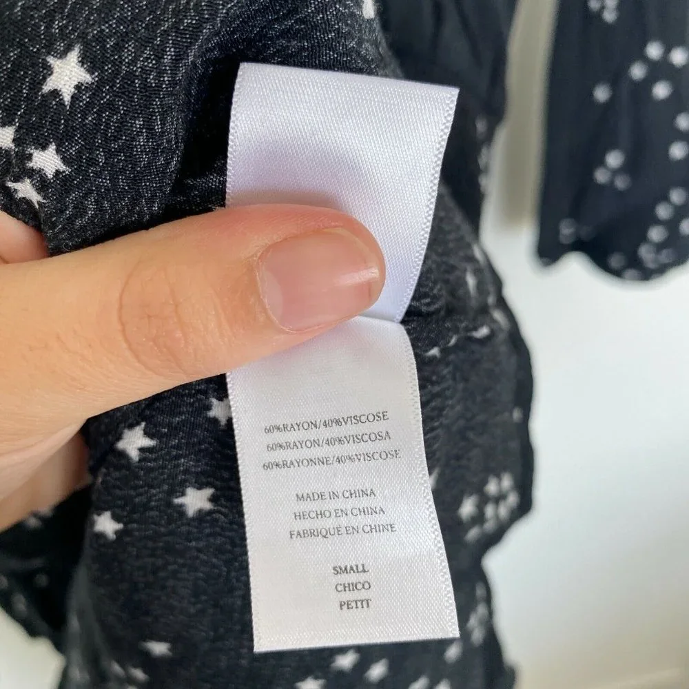 Rails Women's Juliette Galaxy Stars and Moon Dress in Black Size SMALL - Picture 6 of 6